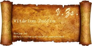 Vitárius Zsófia névjegykártya