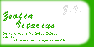 zsofia vitarius business card