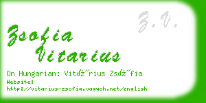 zsofia vitarius business card